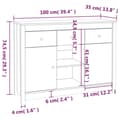Pikkukuva 10 / 10: Senkki musta 100x35x74,5 cm täysi mänty