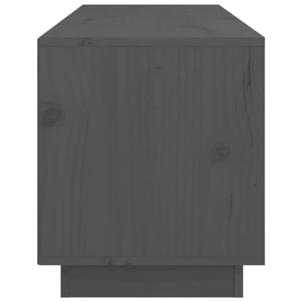 Tv-bänk grå 105x34x40 cm massiv furu
