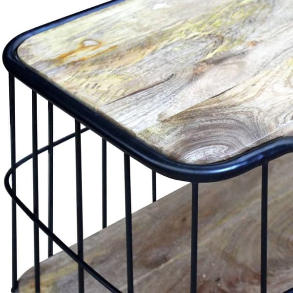 tv-bord massivt mangotræ 100x40x45 cm