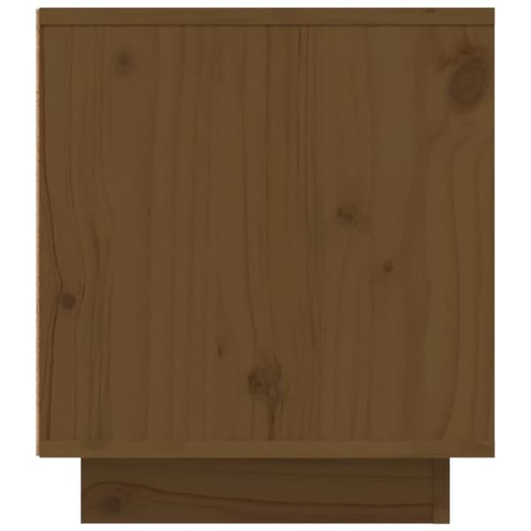 tv-bord 110x35x40,5 cm massivt fyrretræ gyldenbrun