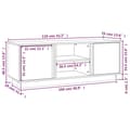 Miniatyrbillede 10 af 10: tv-bord 110x35x40,5 cm massivt fyrretræ gyldenbrun