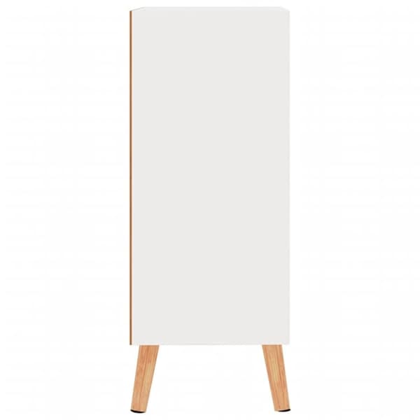 skænk 60x30x72 cm konstrueret træ hvid højglans