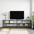 Pikkukuva 3 / 10: TV-taso harmaa Sonoma 180x30x50 cm tekninen puu ja metalli