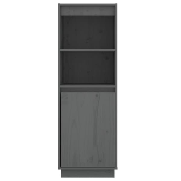 skænk 37x34x110 cm massivt fyrretræ grå