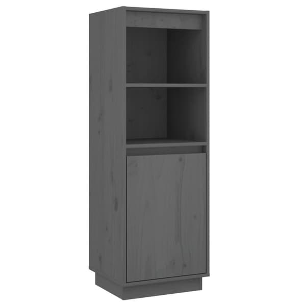 skænk 37x34x110 cm massivt fyrretræ grå