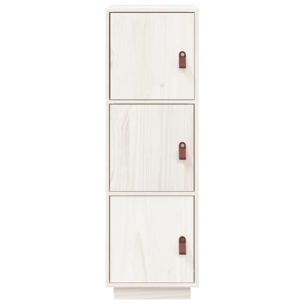 Vitrinskåp vit 34x40x108,5 cm massiv furu