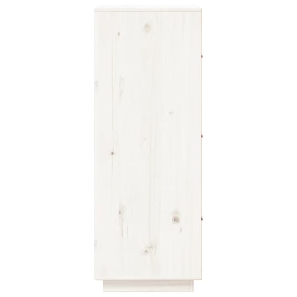Vitrinskåp vit 34x40x108,5 cm massiv furu