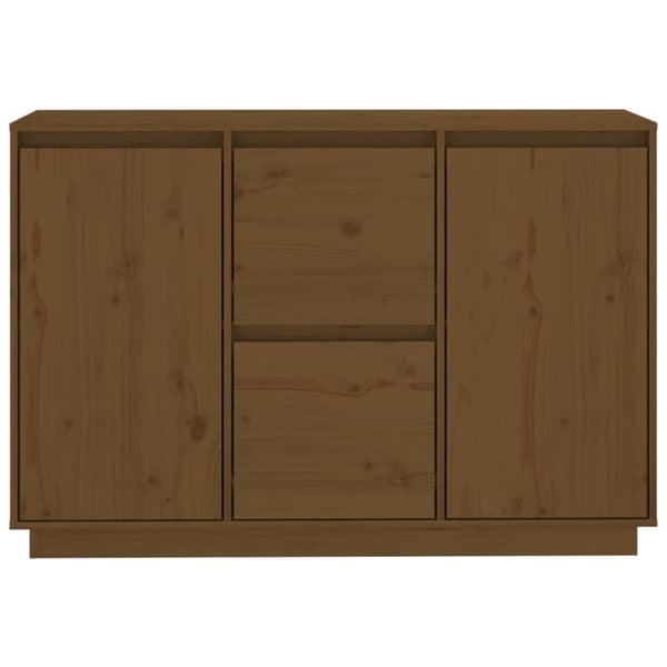 Skänk honungsbrun 111x34x75 cm massiv furu