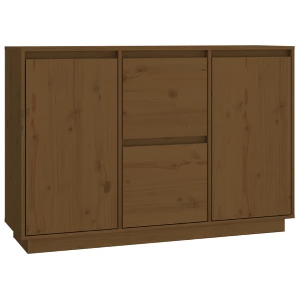 Skänk honungsbrun 111x34x75 cm massiv furu