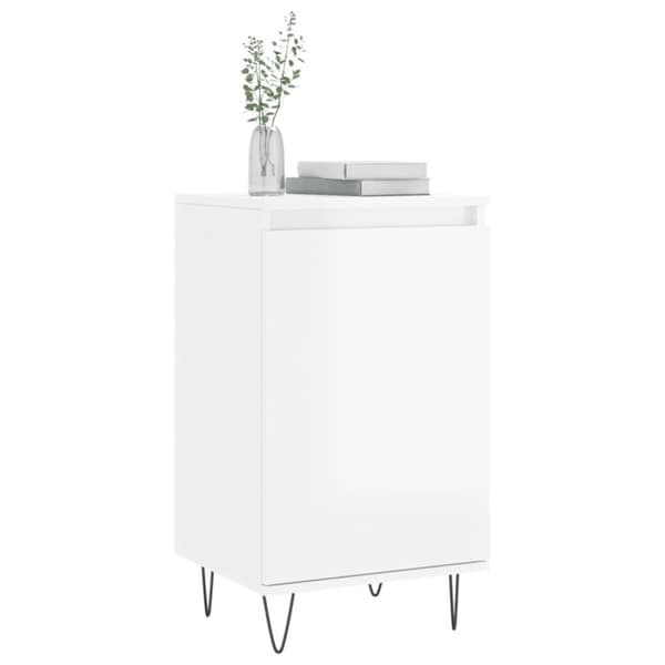 Senkit 2kpl korkeakiilto valkoinen 40x35x70 cm tekninen puu