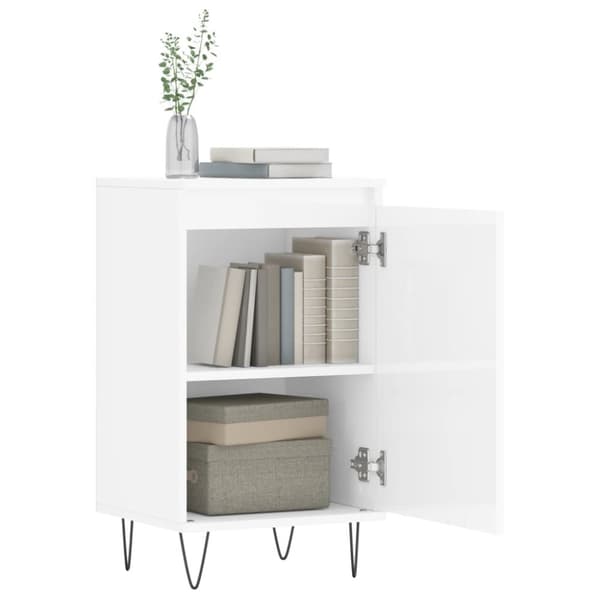 Senkit 2kpl korkeakiilto valkoinen 40x35x70 cm tekninen puu
