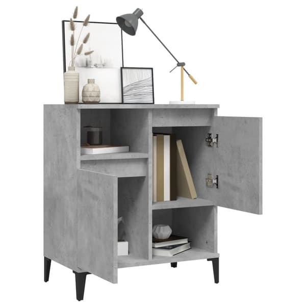 skænk 60x35x70 cm konstrueret træ betongrå