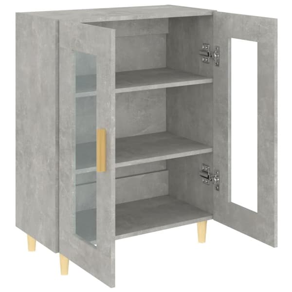 Skänk betonggrå 69,5x34x90 cm konstruerat trä