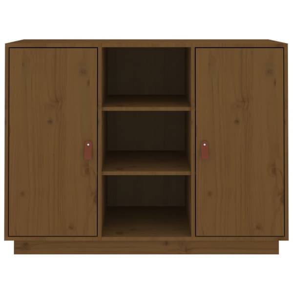Skänk honungsbrun 100x40x75 cm massiv furu