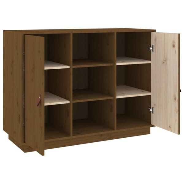 Skänk honungsbrun 100x40x75 cm massiv furu