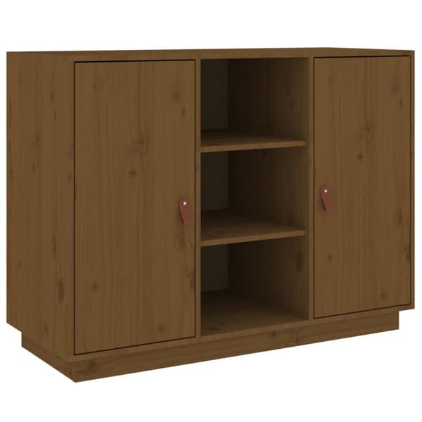 Skänk honungsbrun 100x40x75 cm massiv furu