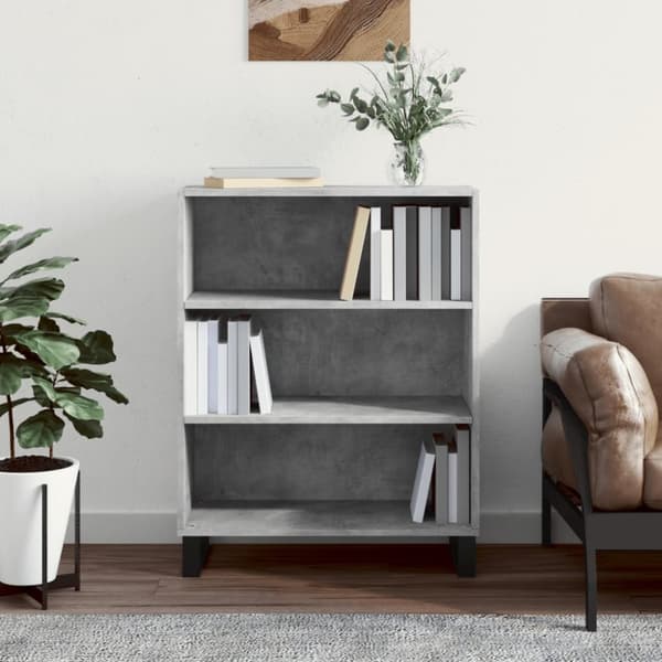 skab 69,5x32,5x90 cm konstrueret træ betongrå