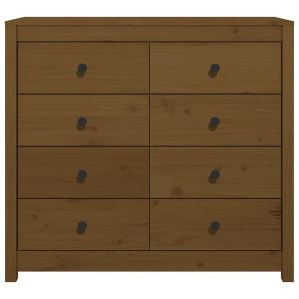Sidoskåp honungsbrun 100x40x90 cm massiv furu
