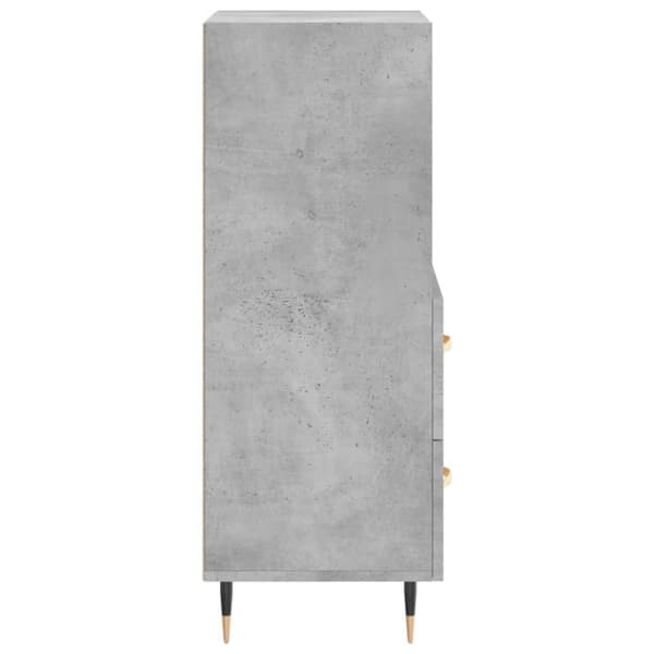 Skåp betonggrå 34,5x34x90 cm konstruerat trä