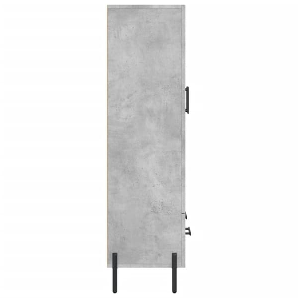 Kaappi betoninharmaa 69,5x31x115 cm tekninen puu
