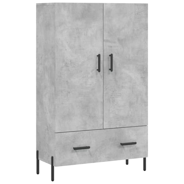 Kaappi betoninharmaa 69,5x31x115 cm tekninen puu