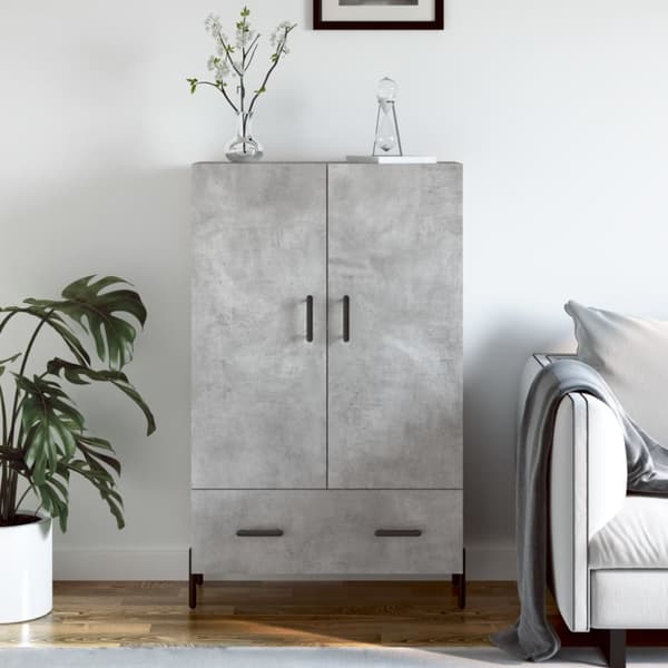 skab 69,5x31x115 cm konstrueret træ betongrå