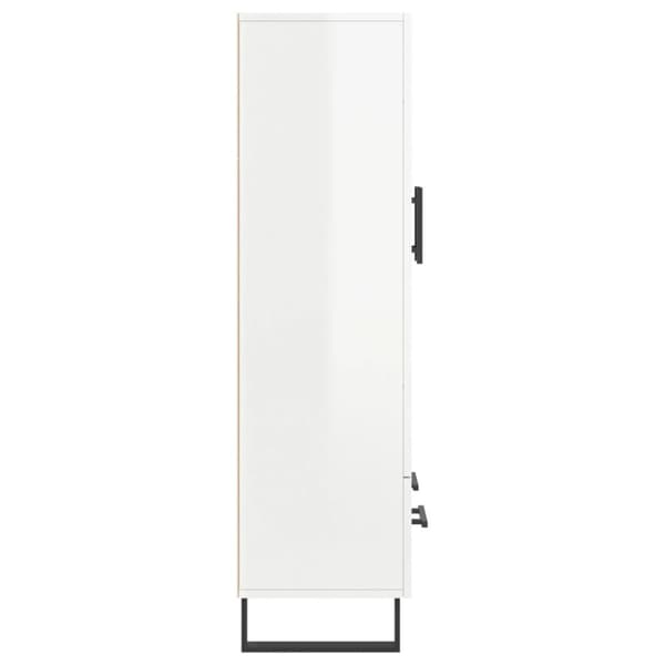 skab 69,5x31x115 cm konstrueret træ hvid højglans