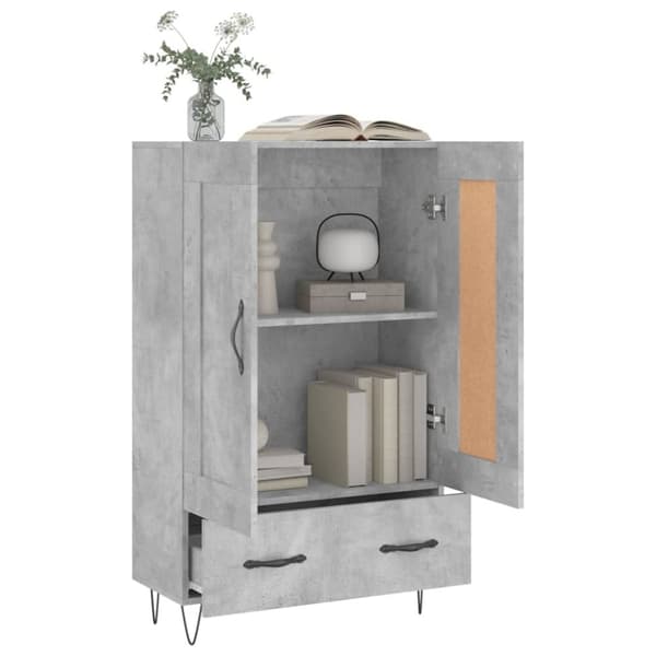 skab 69,5x31x115 cm konstrueret træ betongrå