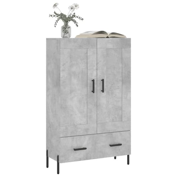 skab 69,5x31x115 cm konstrueret træ betongrå