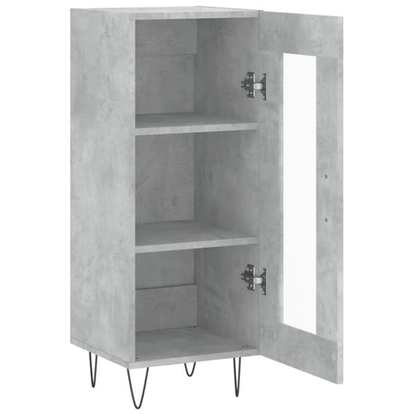 skænk 34,5x34x90 cm konstrueret træ betongrå
