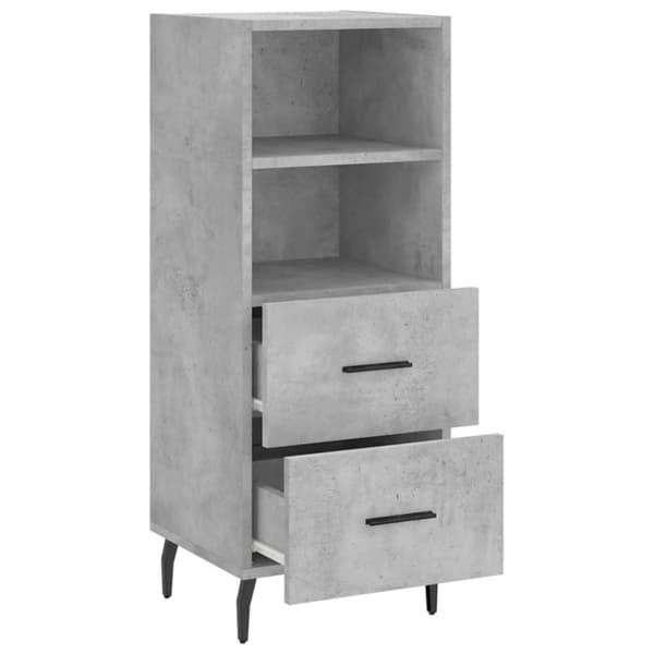 skænk 34,5x34x90 cm konstrueret træ betongrå