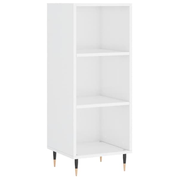 skænk 34,5x32,5x90 cm konstrueret træ hvid højglans