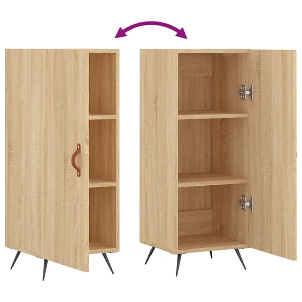 skænk 34,5x34x90 cm konstrueret træ sonoma-eg