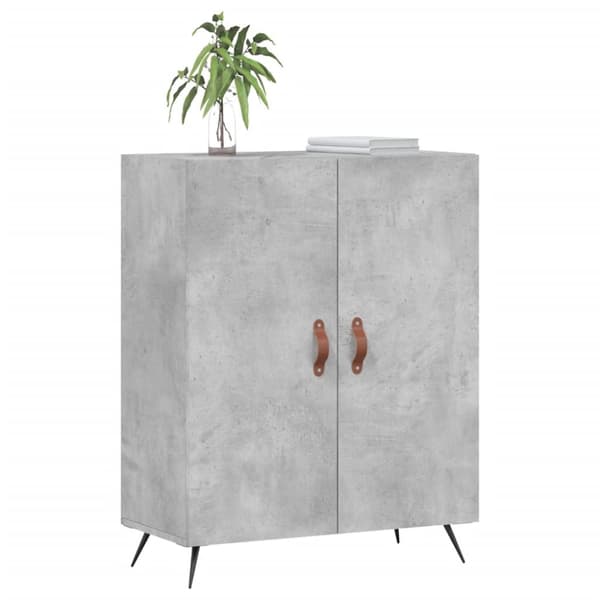 skænk 69,5x34x90 cm konstrueret træ betongrå