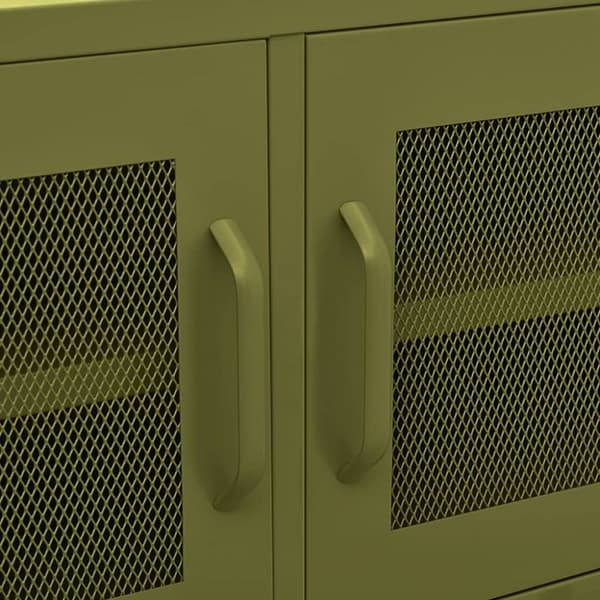 TV-taso oliivinvihreä 105x35x50 cm teräs