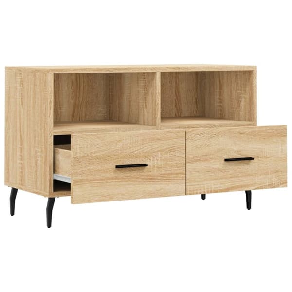 Tv-bänk sonoma ek 80x36x50 cm konstruerat trä