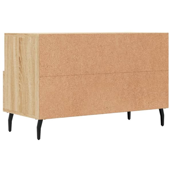 Tv-bänk sonoma ek 80x36x50 cm konstruerat trä