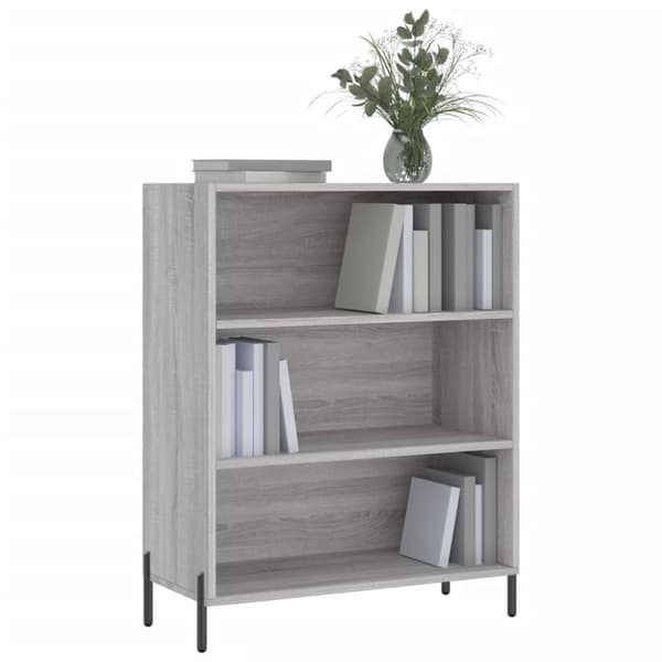 skab 69,5x32,5x90 cm konstrueret træ grå sonoma-eg
