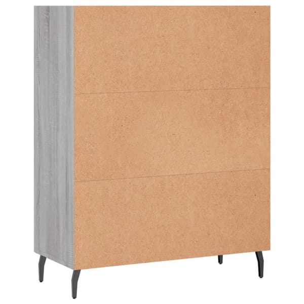 skab 69,5x32,5x90 cm konstrueret træ grå sonoma-eg
