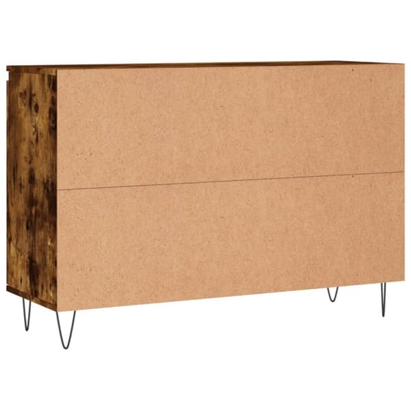 skænk 104x35x70 cm konstrueret træ røget egetræsfarve