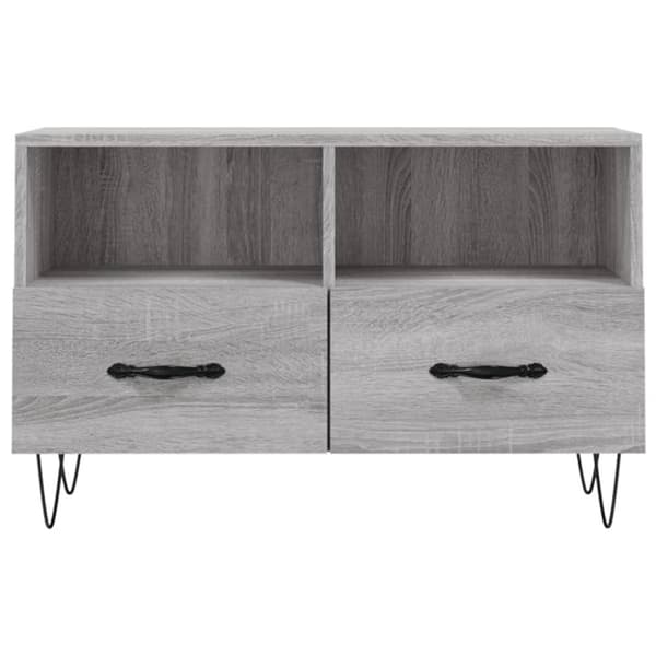 TV-taso harmaa Sonoma 80x36x50 cm tekninen puu