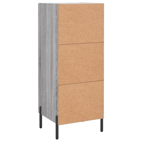 skænk 34,5x34x90 cm konstrueret træ grå sonoma-eg