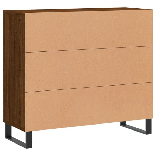 Senkki ruskea tammi 90x34x80 cm tekninen puu
