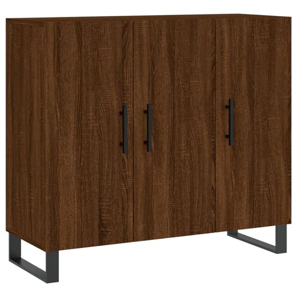 Senkki ruskea tammi 90x34x80 cm tekninen puu