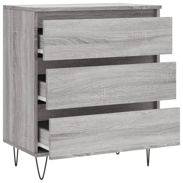 skænk 60x35x70 cm konstrueret træ grå sonoma-eg
