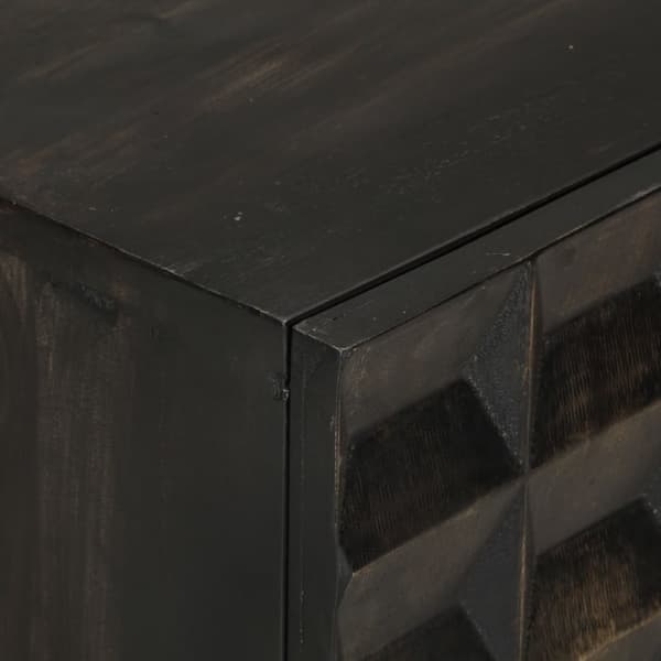 Senkki musta 55x34x75 cm täysi mangopuu ja rauta