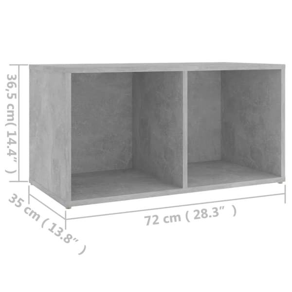 tv-skab 72x35x36,5 cm konstrueret træ betongrå