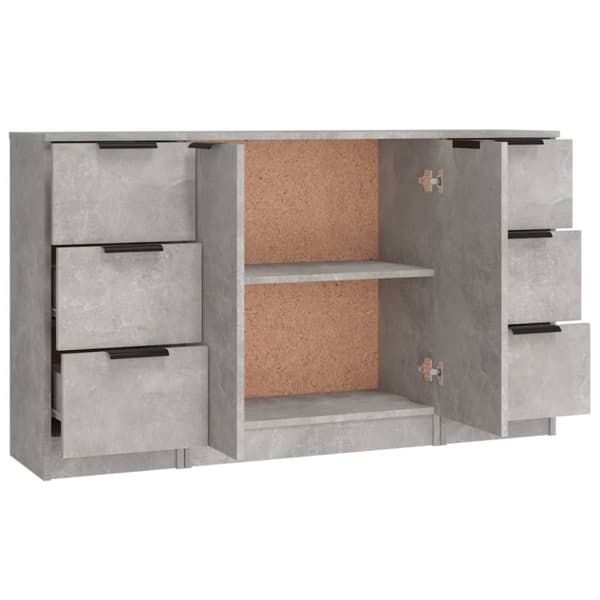 Senkit 3 kpl betoninharmaa tekninen puu