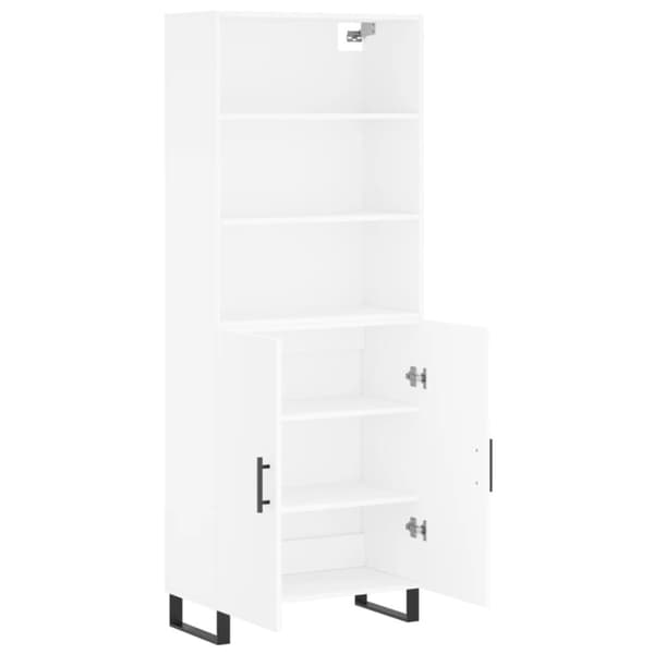 højskab 69,5x34x180 cm konstrueret træ hvid