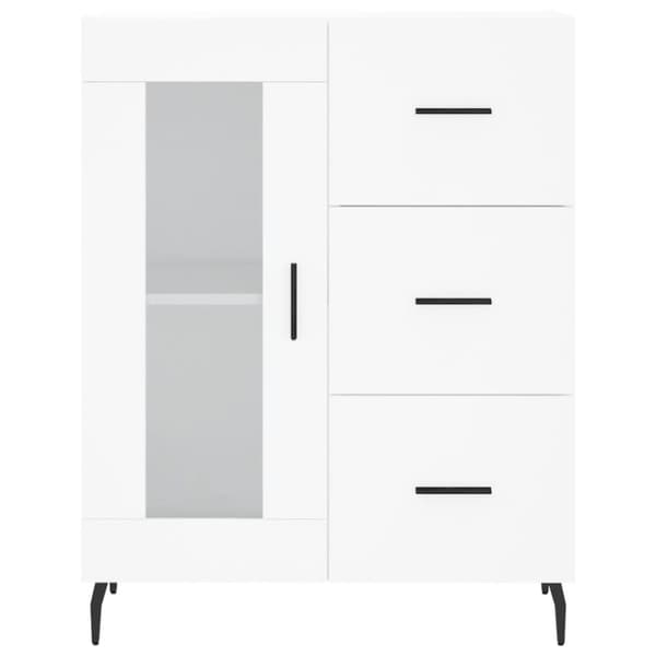 højskab 69,5x34x180 cm konstrueret træ hvid